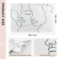 thumbnail image 4 of Simple Line Drawing Face Reversible Placemat Non Slip Coffee Mat 18x12 Inch for Dining, Kitchen, Coffee, 4 of 9