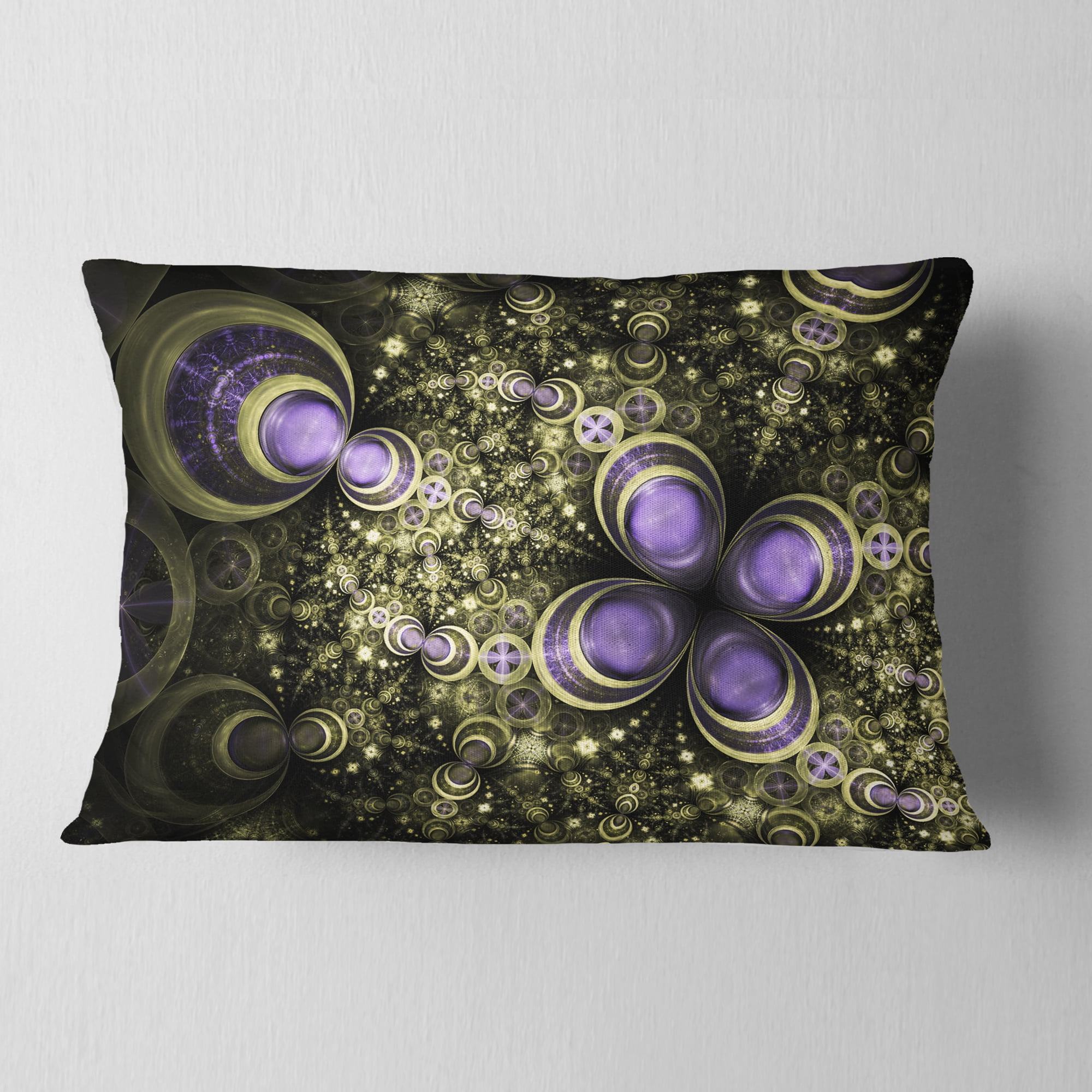 Designart 12" x 20" Green Polyester Throw Pillow