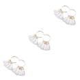 thumbnail image 3 of Pendientes de araña Sonducket bohemio con borla Adorno Aro color Blanco, 3 of 6