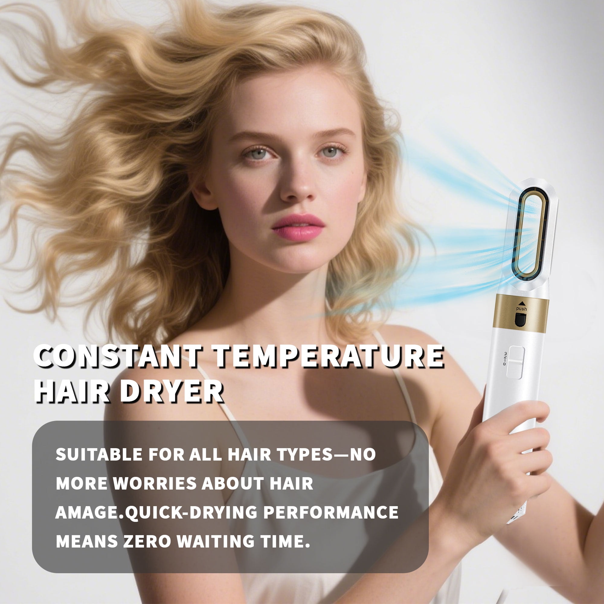 5 in 1 Hair Dryer Brush Set – Ionic Air Styler, Blow Dryer, Curling Iron & Hot Air Brush in One, Detachable Design for Drying, Curling, and Straightening Hair