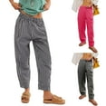 thumbnail image 6 of Womens Pajama Pants Casual Plaid Wide Leg Lounge Pants For Women Comfy Thin Summer Pants Black S, 6 of 9