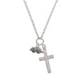 thumbnail image 2 of Delight Jewelry Silvertone Small Armadillo I Have Plans for You Engraved Cross Zoey Necklace, 28", 2 of 4