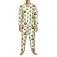 thumbnail image 3 of Salouo Funny Avocado In Mexican Clothes Print Button-Front Long Sleeve Pajama Set for Men, Soft 2Pjs Men's Long Sleeve Sleepwear-X-Large, 3 of 7