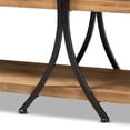 thumbnail image 4 of Baxton Studio Terrell Brown Finished Wood and Black Finished Metal Console Table, 4 of 7