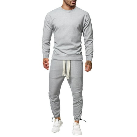 

ketyyh-chn99 Grey Navy Blue Scrubs For Men Set Hooded Pajamas for Men Pjs Set Fleece Men s Velour Full Zip Tracksuit 2 Piece Hoodie Sweatsuit Sets