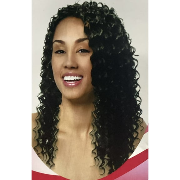 Trio Pineapple Curl Peruvian Bundle 18”20”20”22” Closure & Bangpiece 6 Pcs Color #1