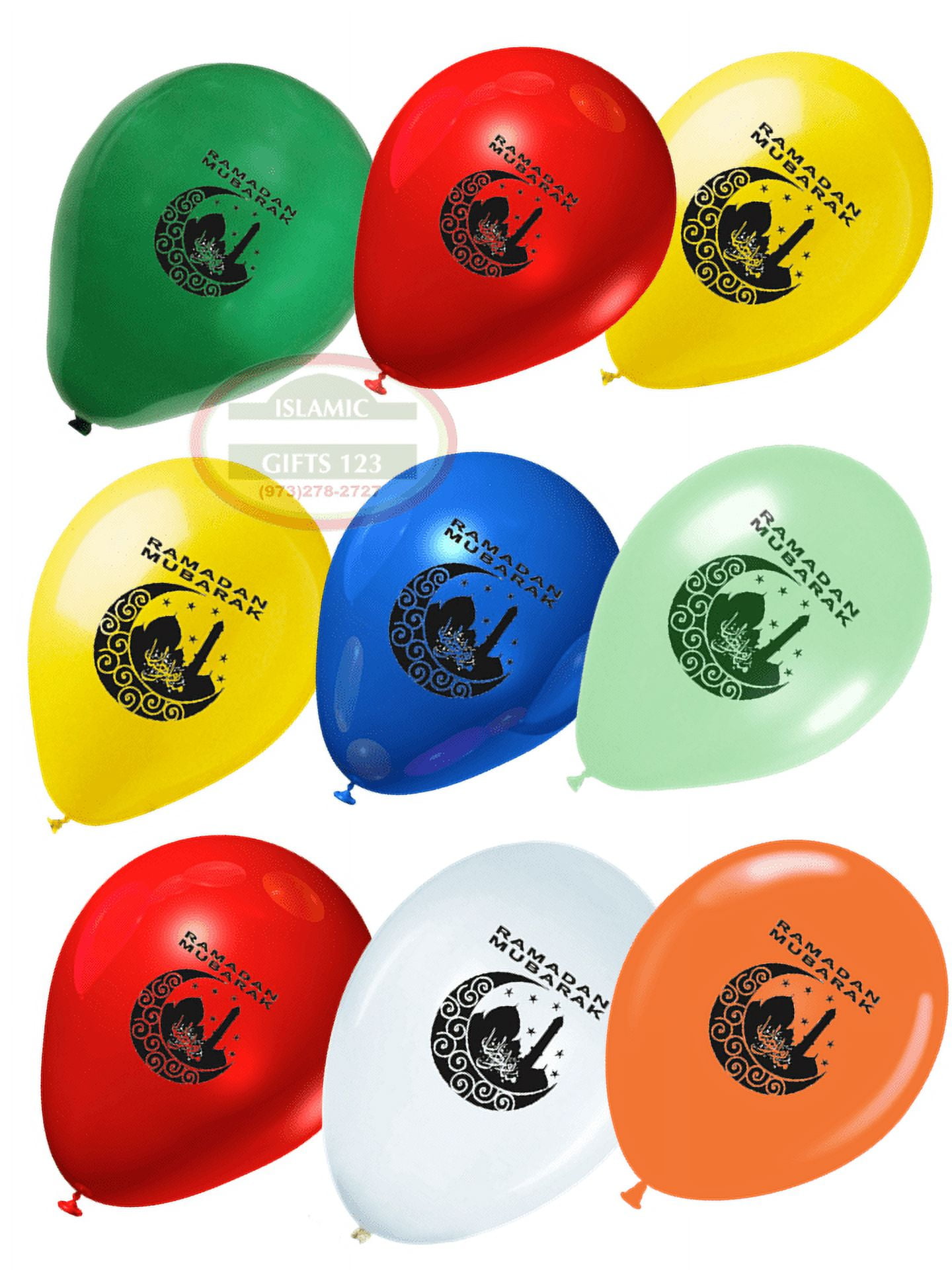 Ramadan Balloons[500 Pack ]Ramadan Decorations Ramadan Mubarak Wall Decoration Eid Favors Ramadan Gifts Islamic Decoration Islamic Gifts 123