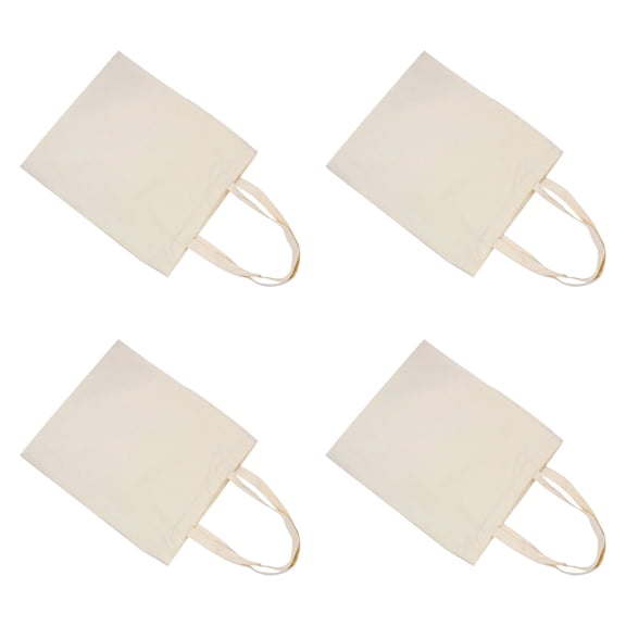 5 Pcs Reusable Canvas Tote Bags Grocery Shopping Bags Blank Travel Party Handbags