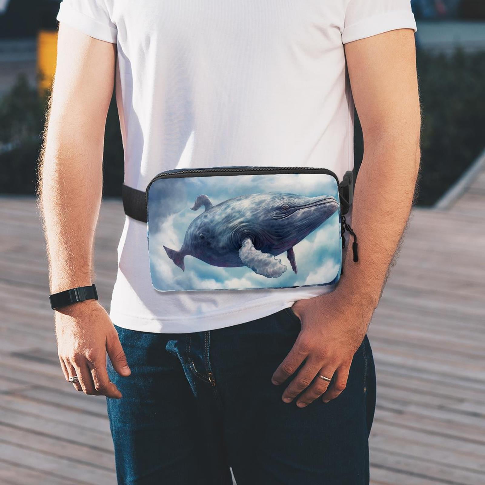 Whale Lightweight Adjustable Waist Bag with Extension Strap - Unisex Running Belt Bag