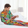 thumbnail image 6 of Naloa Dancing African Womans Men’s Pajamas Set - Long Sleeve Button Down Sleep Shirt and Pajama Bottoms Sleepwear Set-, 6 of 7