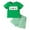 2-Green, variant on Outfit Baby Boy Elastic Waist Crewneck Shirt Short Sleeve Summer Shorts Set 2 Piece Outfit Toddler Stripe Clothes for 2t 3t Boys Matching Toddlers