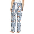 thumbnail image 2 of KLL Womens Happy Snowmen Snowfall Print Pajama Pants Soft Pajama Bottoms for Women Cozy Lounge Pants-XX-Large, 2 of 7