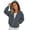 Dark Gray, variant on Kids Girls Solid Zip Up Hoodie Sweatshirt Oversized Pocket Long Sleeve Casual Hooded Jacket for Daily School Outdoor Wear(Black,12-13 Years)