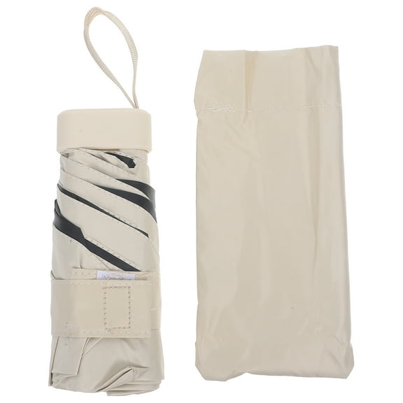 Raindrops Travel UV Protection Umbrella Mini for Women Compact Beige