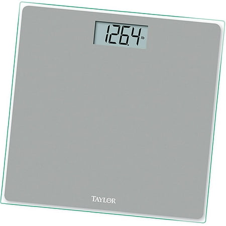 Taylor 753041034 Silver Razor Thin Glass Lithium Electronic Digital Bath Scale