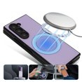 thumbnail image 6 of Case for Samsung Galaxy Z Fold 5, Strong Magnetic Compatible with Mag-Safe Charging, PU Leather + Hard PC Flexible TPU Shell Slim Full Shockproof Protective Phone Cover for Galaxy Z Fold 5, Purple, 6 of 9