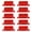 Red*10 Pcs, variant on File Folder Tabs, 25 PCS Clear Hanging Folder Tabs With Inserts, 2 Inch Clear Plastic for Quick Identification, 3.11x1.22"