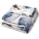 thumbnail image 3 of Elegante manta con diseño de pájaros en acuarela, color azul grisáceo, con diseño de pájaros en el árbol, para cama, 40 x 50 pulgadas, manta de franela súper suave, mantas de felpa cálidas para todas, 3 of 8