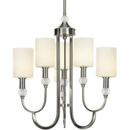 Progress Lighting P4679 Splendid 6 Light 23 Wide Chandelier With Progress Lighting P4679 Splendid 6 Light 23 Wide Chandelier With Etched Opal Gl