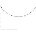 thumbnail image 3 of 14K White Gold Ruby/Sapph/Emerald/Wht. Topaz 18In. Station Necklace (Width 4.3) (Length 18) - Jbsp, 3 of 5