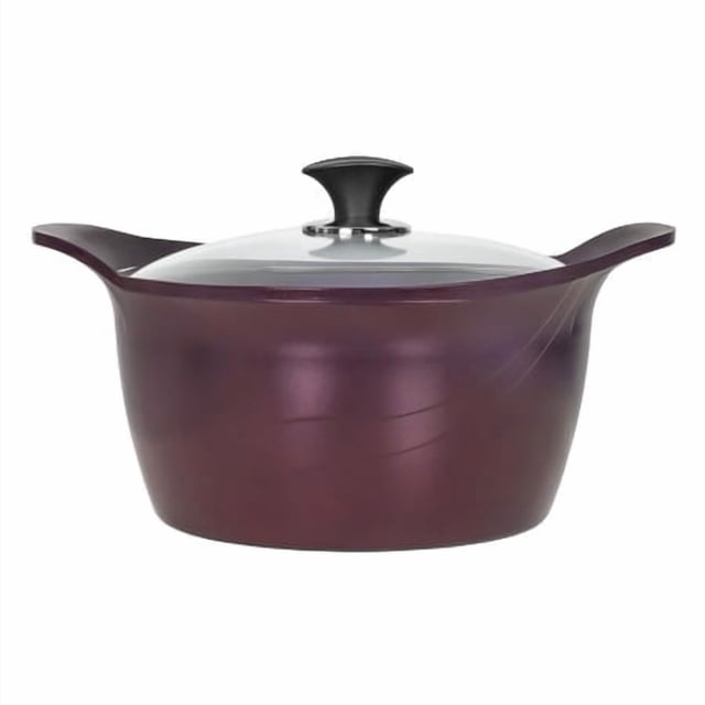PurpleChef ""Jumbo Pot"" 7 Quart Nonstick Stock Pot Cookware w/Lid. INDUCTION COMPATIBLE
