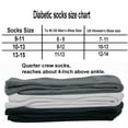 thumbnail image 5 of Glory Max 6 Pairs Men's Women's Diabetic Circulatory Ankle Quarter Gray Cotton Socks Size 13-15, 5 of 5