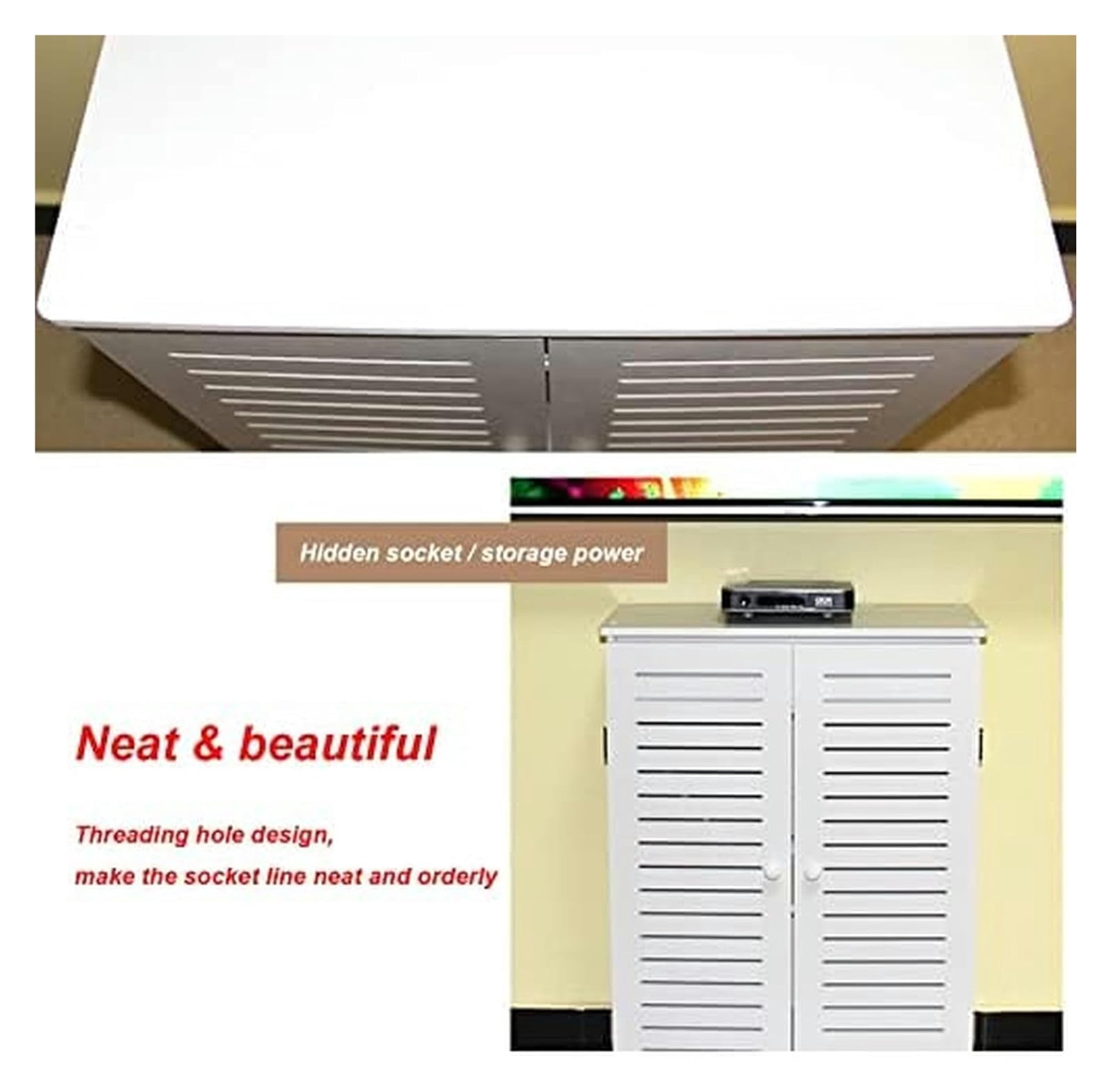 WiFi Router Storage Box, Wall Mounted Floating Shelves TV Set-Top Rack, Multi-Layer Cable Management Storage Rack For Living Rooms, Bedrooms, Offices