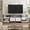 Antique White - 1.8 meters, variant on Industrial TV Stand with 2 Drawers – Modern Metal Frame Entertainment Center, Open Storage Shelves, Space-Saving Media Console for Living Room or Bedroom, Fits TVs up to 85 Inches
