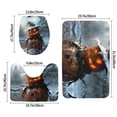 thumbnail image 2 of Bathroom Rugs Sets 3 Piece - Halloween Pumpkin Snowman Absorbent Non Slip Bath Mats, U-Shape Toilet Lid Cover, Contour Mat, Soft Washable Shower Mats Bath Rug Mat for Bathroom Tub Toilet, 2 of 7