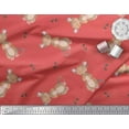 thumbnail image 2 of Soimoi Tissu Crêpe polyester Noir Imprimé Damas Filigrane Orné au Mètre 52 Pouces de Large, 2 of 5