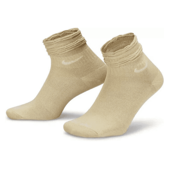 Nike Everyday Training DH5485-783 Ankle Socks Womens Medium Beige Stretch SRT623