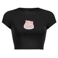 thumbnail image 4 of Womens Casual Fashion Printed Crew Neck Short Sleeve Tops Slim Fit T Shirts, 4 of 4