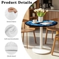 thumbnail image 5 of SEANATIVE 24'' Diameter Round Table Topper Cap Set of 4 with Elastic Edge Stain-resistant Cocktail Tablecloth Decorative Table Top Covers for Indoor Outdoor Cocktail Events, Love Dolphin Flower Blue, 5 of 7
