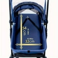 thumbnail image 4 of 1 Pce Grande Poussette Pliable pour Animaux, Poussette pour Animaux avec Étagère de Rangement Frein et Rangement, 4 of 5