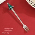 thumbnail image 4 of WJCA 4-Piece Festive Utensil Set, Elegant Spoons and Forks with Tree Motif for Dining and Dessert, Holiday Tableware Collection, Sliver Design, 4 of 8