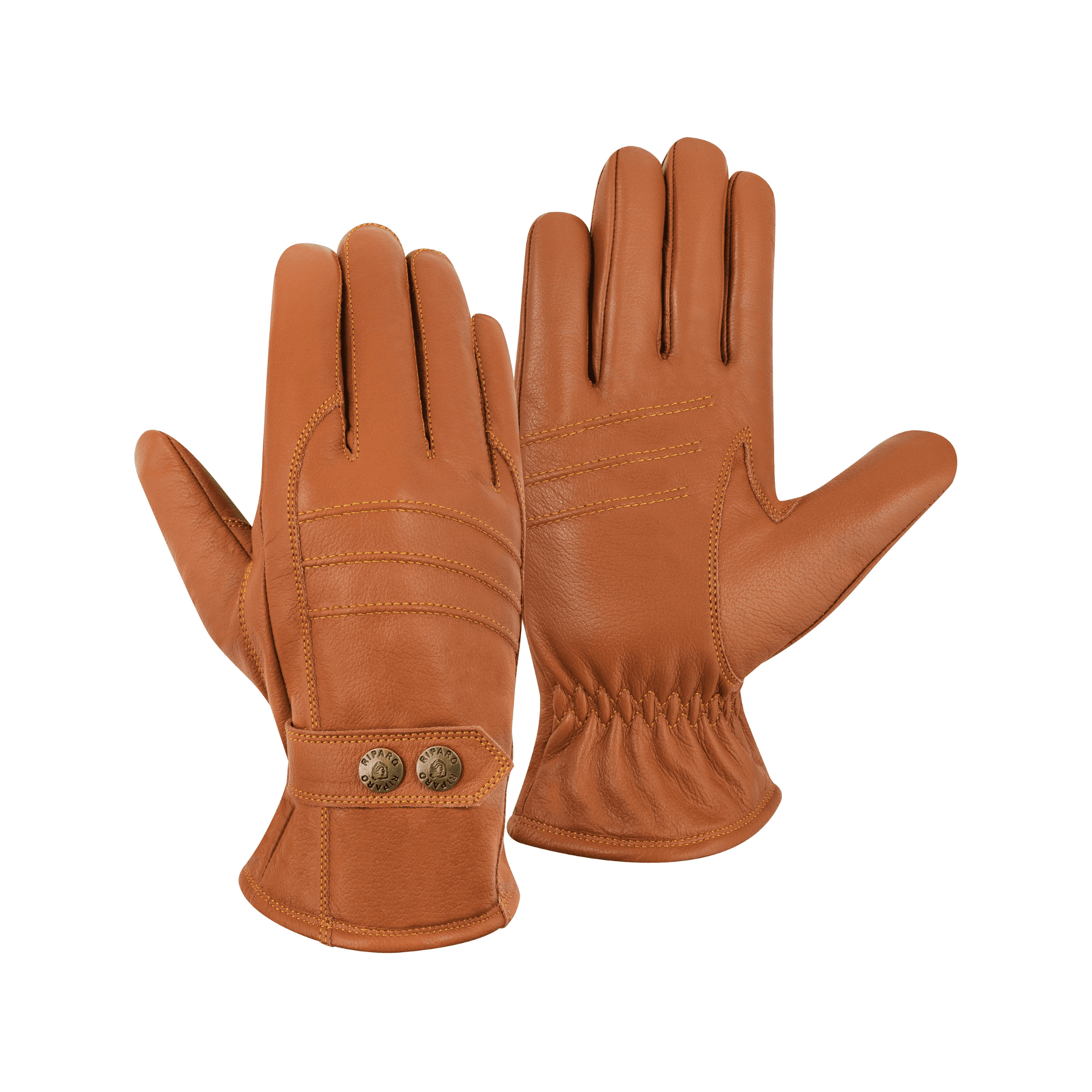 Riparo Men's Winter Nappa Leather Dress Driving Riding Gloves Fleece