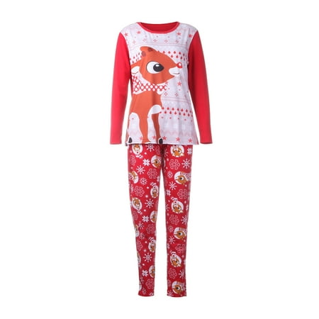 

Nituyy Matching Family Christmas Red Plaid Pajamas Set