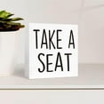 thumbnail image 3 of Zomyto 5"x5" Funny Bathroom Wood Sign Take a Seat Wood Block Sign,Farmhouse Bathroom Wooden Box Sign, 3 of 7
