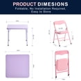 thumbnail image 3 of Homy Casa Kids Activity Table and 2 Chairs Set, 3-Piece Folding Play Table Set, Pastel Multicolor, 3 of 8