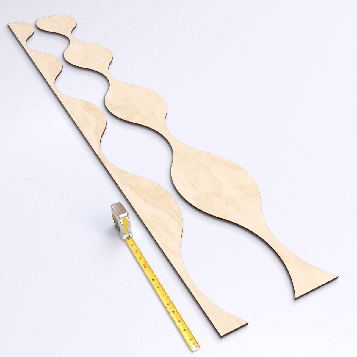 Ekena Millwork 94"H x 1/4"T Ozark Adjustable Wood Decorative Slat Wall Panel Kit, Birch (contains 8 Slats + 1 Straight Edge Starter Slat)