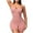 Pink, variant on TIMIFIS Tummy Control Shapewear for Women Seamless Bodysuit Open Bust Mid Thigh Body Shaper Shorts - Summer