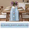thumbnail image 4 of Summer Ocean Shell Conch Coral Table Runner 13x48in Non-Slip Cotton Linen Table Runners, Marine Life Starfish on Blue Dresser Scarves TableRunner for Dinner Kitchen Dining Wedding Party, 4 of 9
