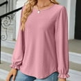 thumbnail image 4 of New Order T-Shirt Femme Col Rond Uni Pull Décontracté T-Shirt Haut Manches 1/2 pour Femmes, 4 of 5