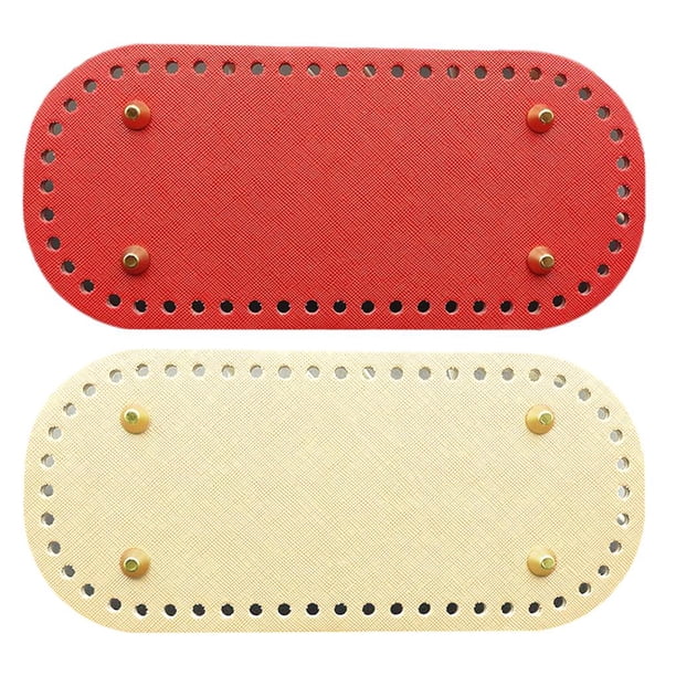 Bolsas de tejer Zulema de cuero para bricolaje inserción de Rojo