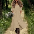 thumbnail image 5 of Iyufng Women's Summer Dresses Waist-Cinched Short-Sleeve Flowy Maxi Dress, 5 of 9