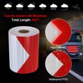 thumbnail image 3 of Uxcell Reflective Tape, Self-Adhesive Trailer Reflector Tape Waterproof Warning Sticker Red-white 6 Inch x 82 Feet, 3 of 6