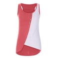 thumbnail image 3 of Pompotops Mode Femmes Col Rond Solide Couleur Épissage Gilet Sans Manches Tops, 3 of 6