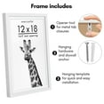 thumbnail image 3 of Americanflat 12" x 18" Gallery-Style Picture Frame with Mat to Secure Artwork, Prints, and Photos - White, 3 of 8