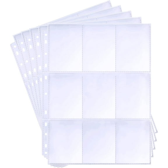 Trading Card Sleeves 30 Pack – 540-Pocket 9-Pocket Binder Pages for 3-Ring Binder, Clear Double-Sided Plastic Sheets for Sports Cards, Pokémon, MTG, Baseball, Game Cards Storage & Display