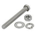thumbnail image 2 of Unique Bargains 4Set 304 Stainless Steel 3/8"-16 Thread 3" Length Hex Bolt Kit w Washer Nut, 2 of 4